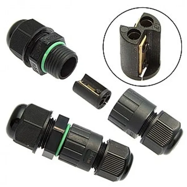 Разъём герметичный SZC-2-M16, 2 контакта, IP67